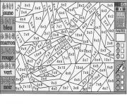 Coloriage ce2 dessin magique multiplication 